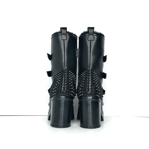Christian Louboutin Glorymount 70 Spike Buckle Detail Lug Sole Boots 38.5 - Picture 5 of 9